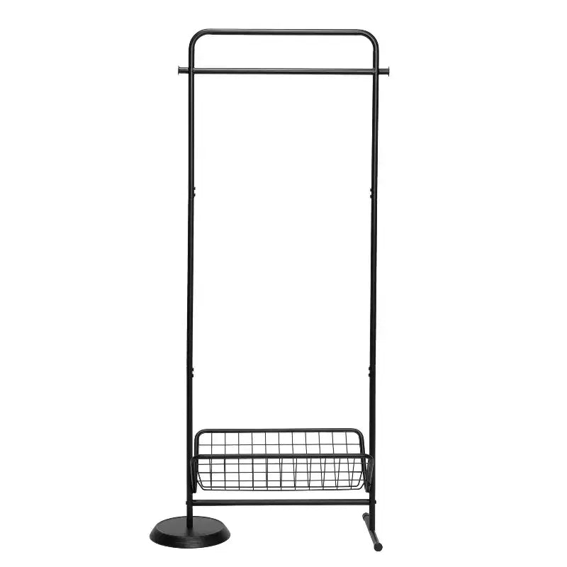 Honey-Can-Do Entryway Garment Rack Natural: Steel Frame, Freestanding Closet, Clothing Rack, Anti-Tip Hardware