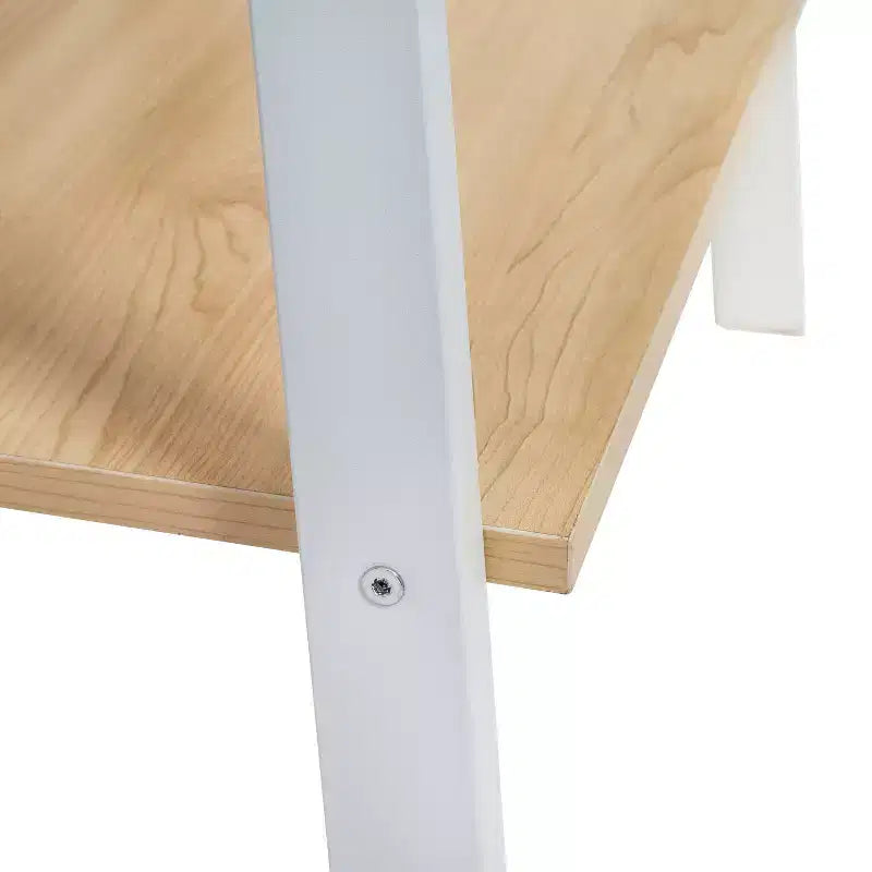 5-Tier Ladder Bookshelf, Steel Frame, 67.7" Height, 50 lb Capacity, Veneer Finish