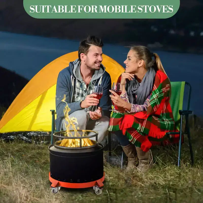 55 Gallon Drum Dolly with Casters -Effortless Movement with Five 360 Swivel Wheels and Brakes