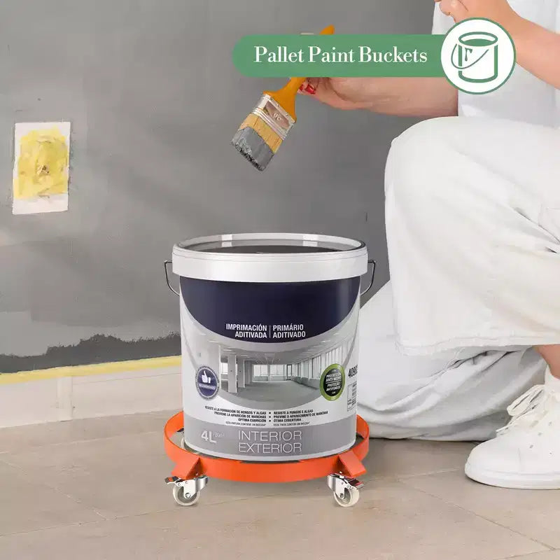 55-Gallon Drum Dolly with Five 360° Swivel Wheels and Brakes