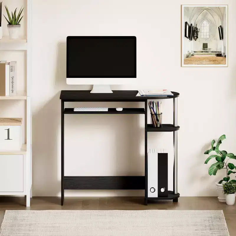 15" Wide Computer Desk with Keyboard Tray & 2 Compartments