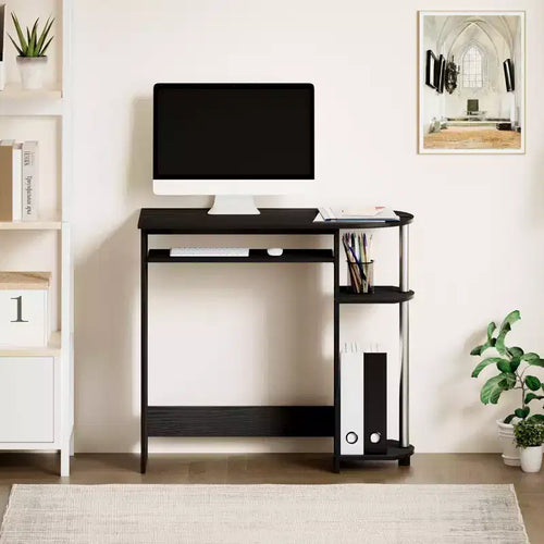 15" Wide Computer Desk with Keyboard Tray & 2 Compartments