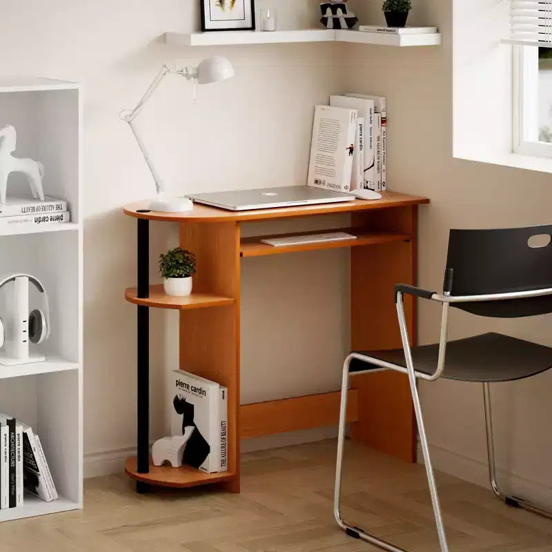 15" Wide Computer Desk with Keyboard Tray & 2 Compartments