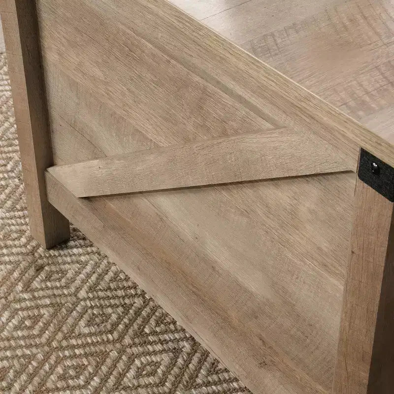 Brown Farmhouse Lift-Top Coffee Table with Storage, 1-Person