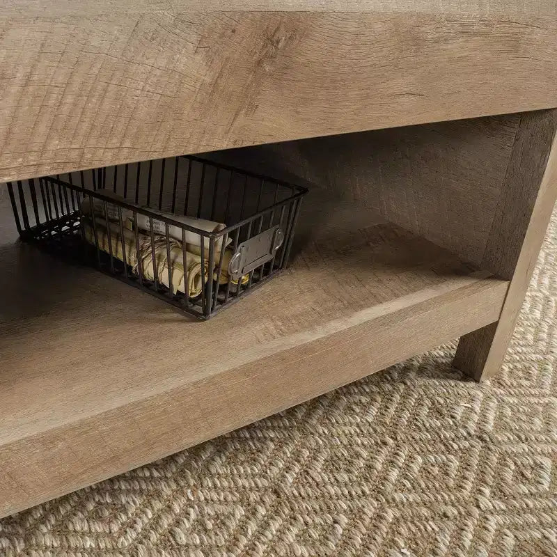 Brown Farmhouse Lift-Top Coffee Table with Storage, 1-Person