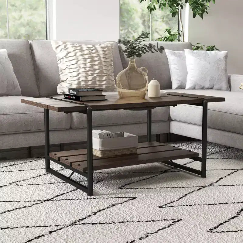 2-Tier Coffee Table for Living Room - Small Space Center Table