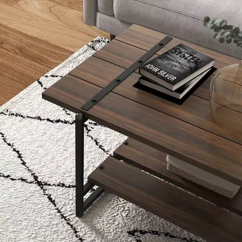 2-Tier Coffee Table for Living Room - Small Space Center Table