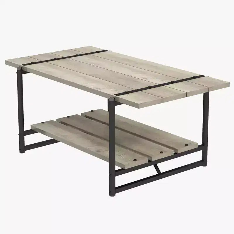 2-Tier Coffee Table for Living Room - Small Space Center Table