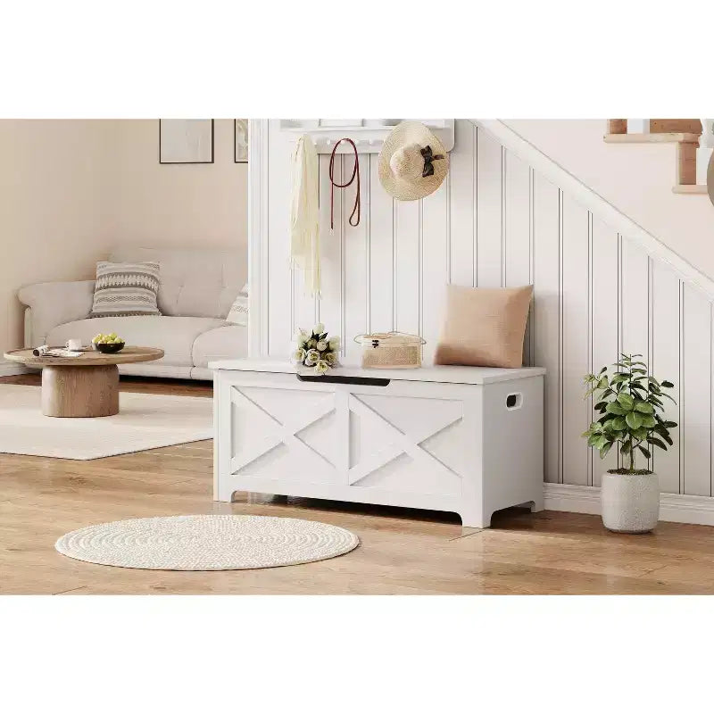 MDF Decorative Storage Stool with Drawer - Stylish Ottoman & Footrest