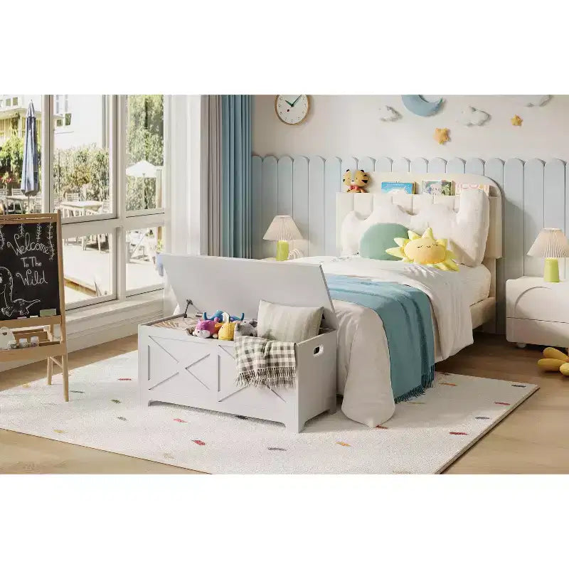 MDF Decorative Storage Stool with Drawer - Stylish Ottoman & Footrest