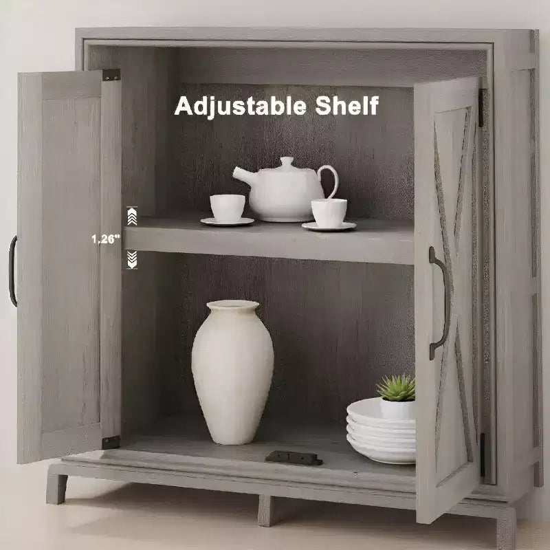 68.7" Tall 5-Shelf Bookcase with Storage Cabinet, Wooden Bookshelf, Freestanding Display Cabinet for Living Room, Bedroom