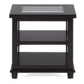 Jofran,Panama Contemporary Wood and Glass End Table