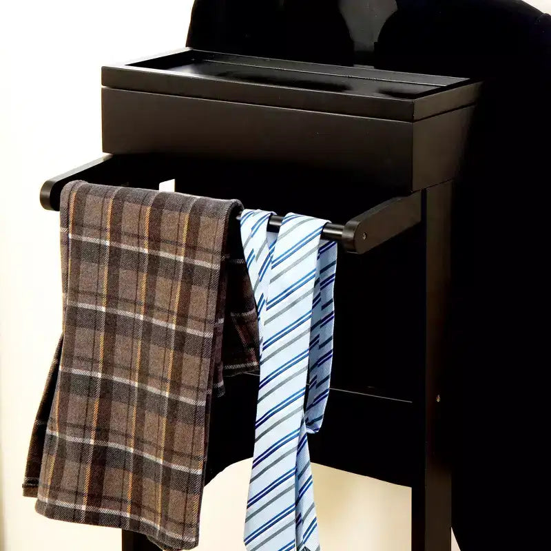 Coat Rack with Suit Hanger, Hall Tree with 2 Round Hanging Bar and Shoe Rack, Storage Rack for Entryway, Narrow Space, Black