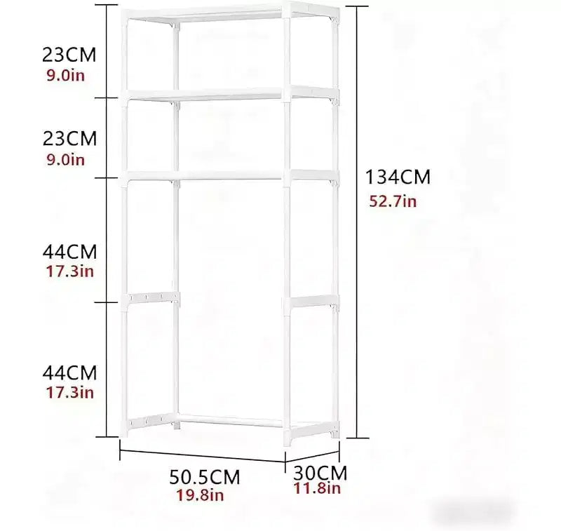 Three-Tier Metal Toilet Storage Shelf, Freestanding Space-Saving Bathroom Rack