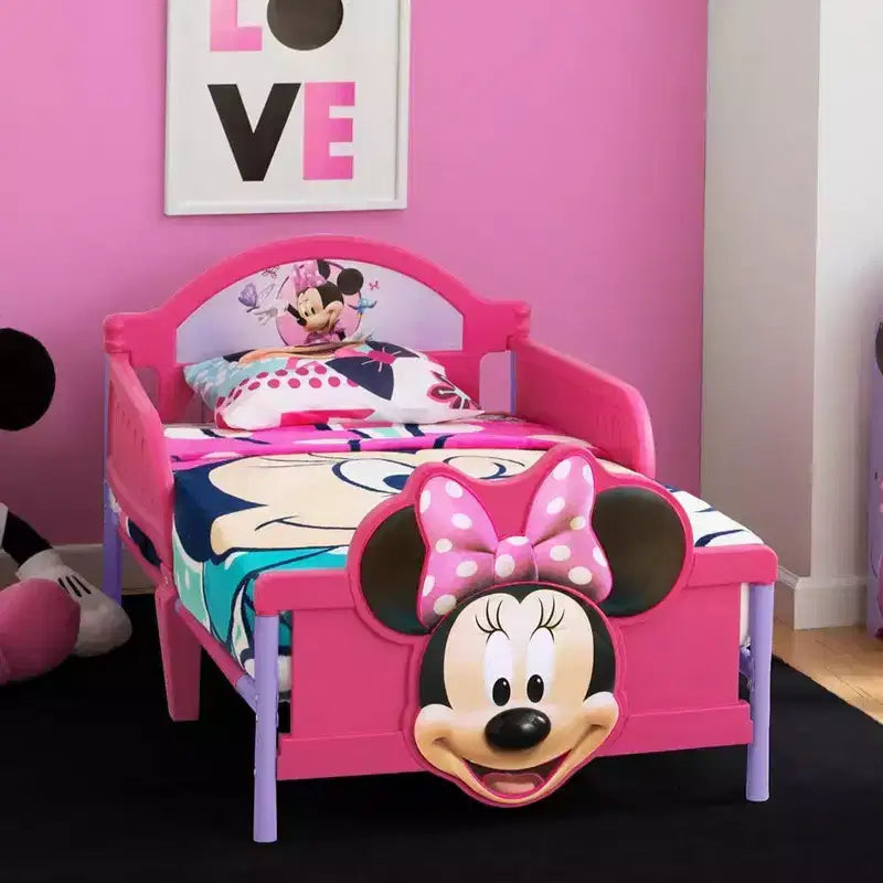 3D Toddler Bed with Guardrails for Kids