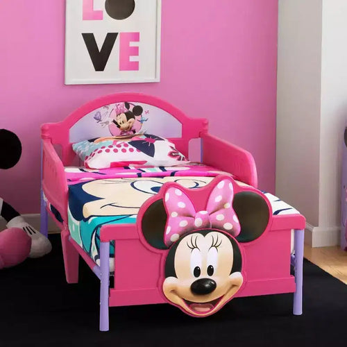 3D Toddler Bed with Guardrails for Kids