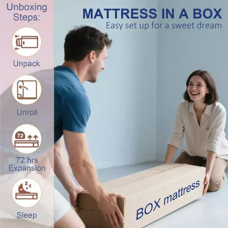 10" Hybrid Mattress - Memory Foam & Pocket Coil, Medium Firm