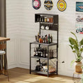 COZONY 59 Kitchen Bakers Rack, 5-Tier Metal Storage Shelf with 10 S-Hooks, Coffee Bar Station, Microwave Stand, Floor Standing Spice Rack Organizer