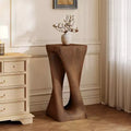 MAYEERTY 1 Pack Twist Shape Side Table, Artistic Wood-Grain End Table for Indoor Outdoor Living Room, Patio