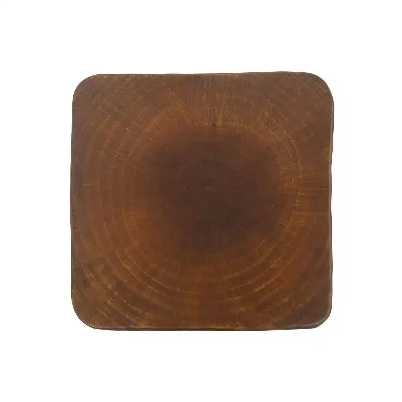 Twist Shape Side Table, Artistic Wood-Grain End Table for Indoor Outdoor Living Room, Patio