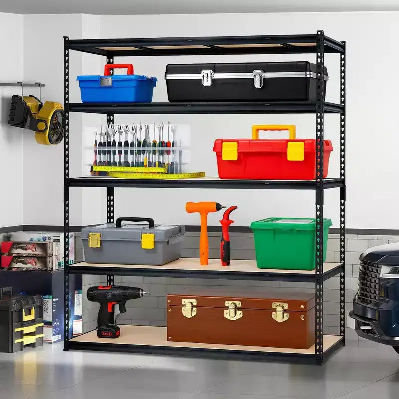 5-Tier Heavy Duty Metal Shelving Unit, 2500 LBS Capacity, Adjustable Storage Rack