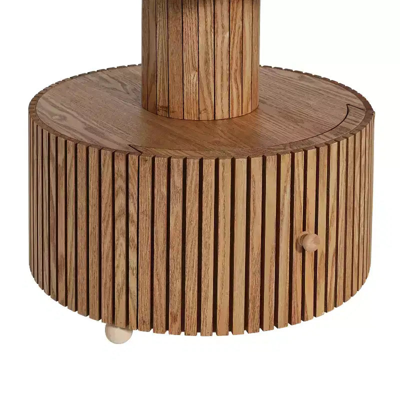 Four-Leaf Clover Accent Table, Artistic Side Table with Storage for Living Room, Bedroom