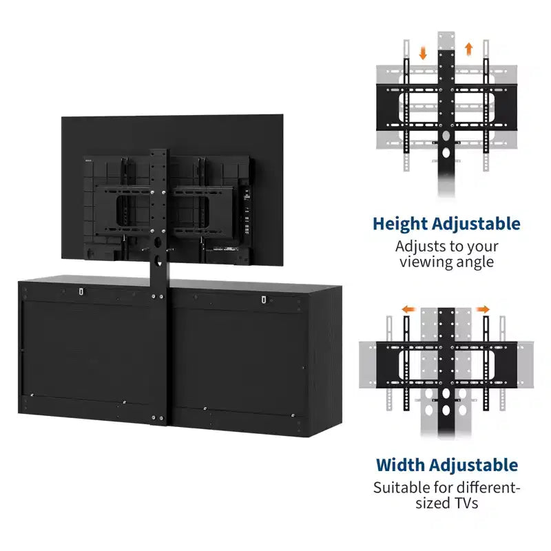 TV Stand with Mount for TVs Up to 85", Entertainment Center with 9 Drawers, Adjustable Height Media Console