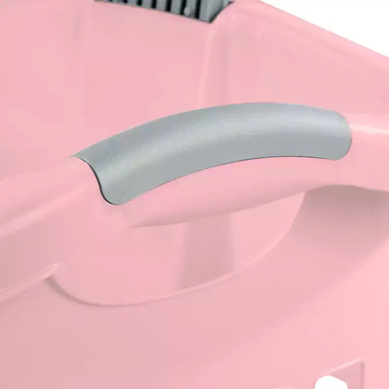 Wheeled Laundry Basket, 1.7 Bushel with Handles, Pink, 4 Pack