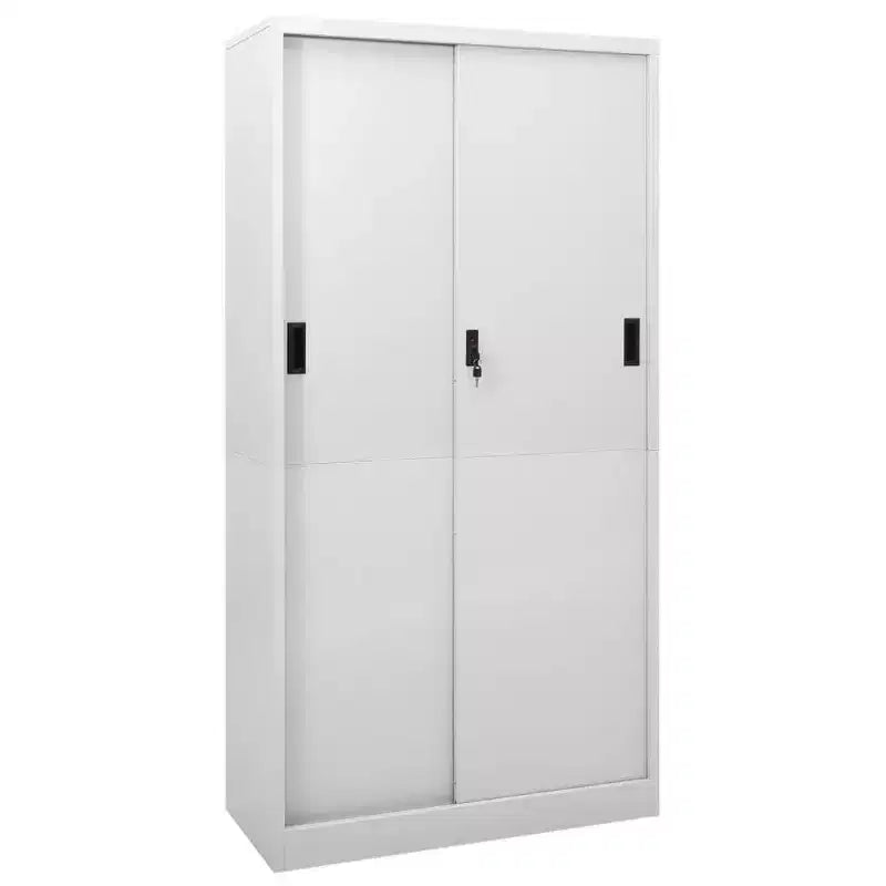 Filing Cabinet Lockable Storage with Sliding Door Steel