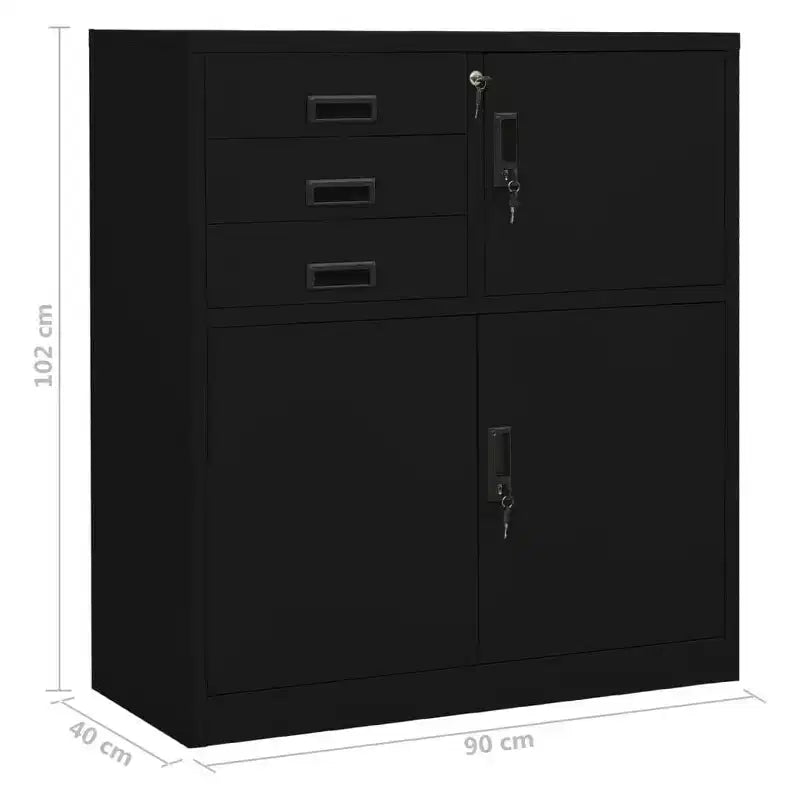 Steel Filing Cabinet with Lock for Home Office