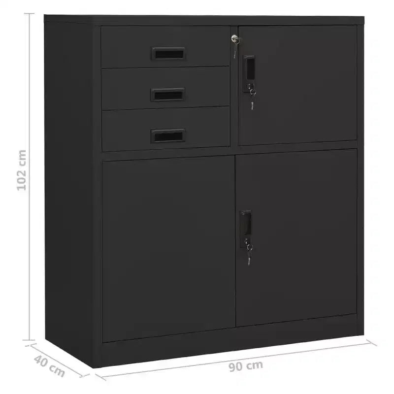 Steel Filing Cabinet with Lock for Home Office