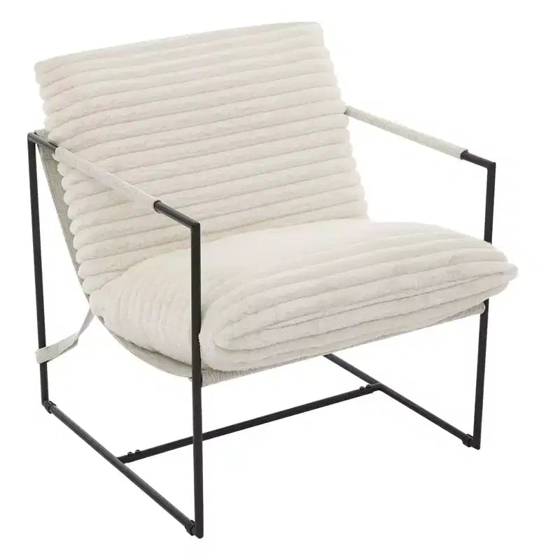 Mid Century Modern Accent Chair with Shredded Foam Cushioning