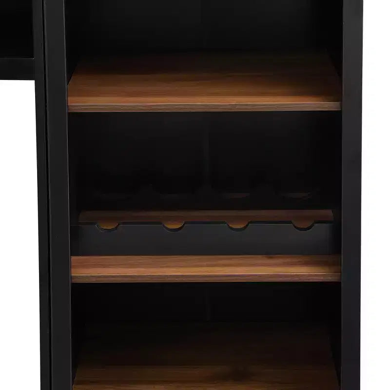 70" TV Entertainment Wall Unit with Bridge, Mid-Century Media Console with Bookshelf