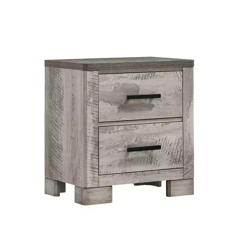 2 Drawer Nightstand Gray