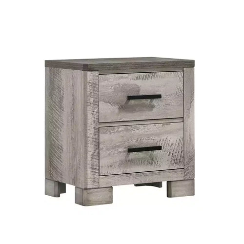 2 Drawer Nightstand Gray