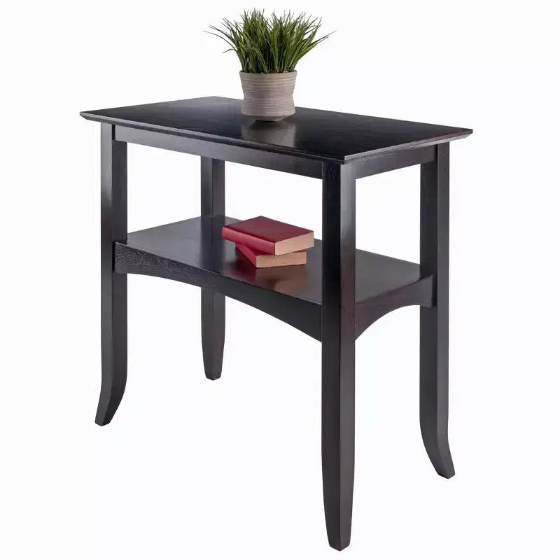 Console Table Coffee: Traditional Style, Fixed Shelf, Wood Composite Frame, for Entryway or Living Room