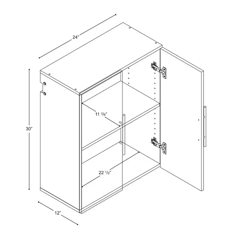 Upper Storage Cabinet Light Gray
