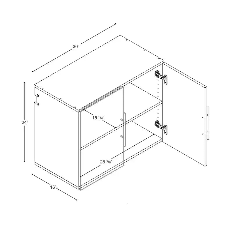 Upper Storage Cabinet Light Gray