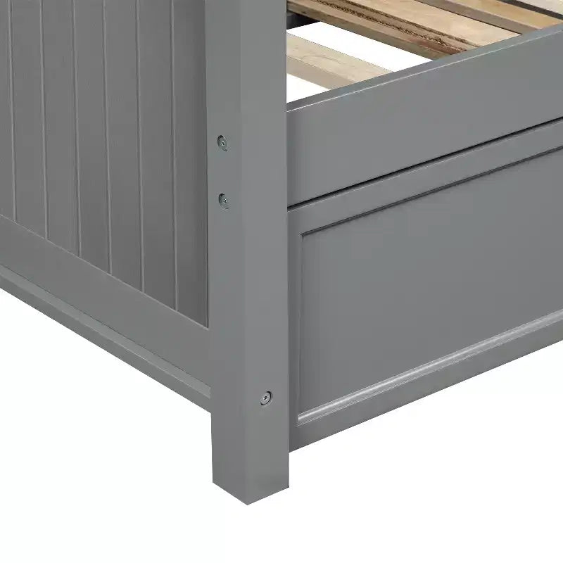 Twin Size Wood Daybed with Trundle Bed