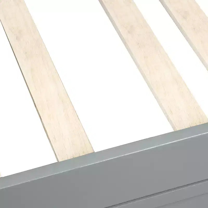 Twin Size Wood Daybed with Trundle Bed