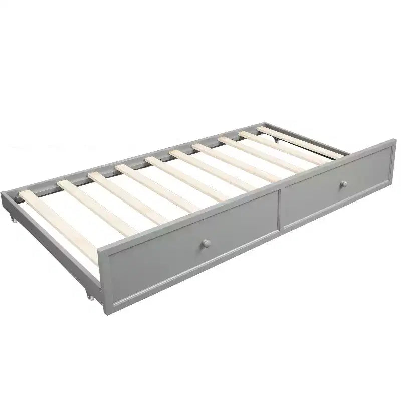 Twin Size Wood Daybed with Trundle Bed